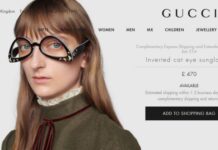 Gucci’nin 5 bin liralık “ters” güneş gözlükleri alay konusu oldu Gucci Gözlük Modeli